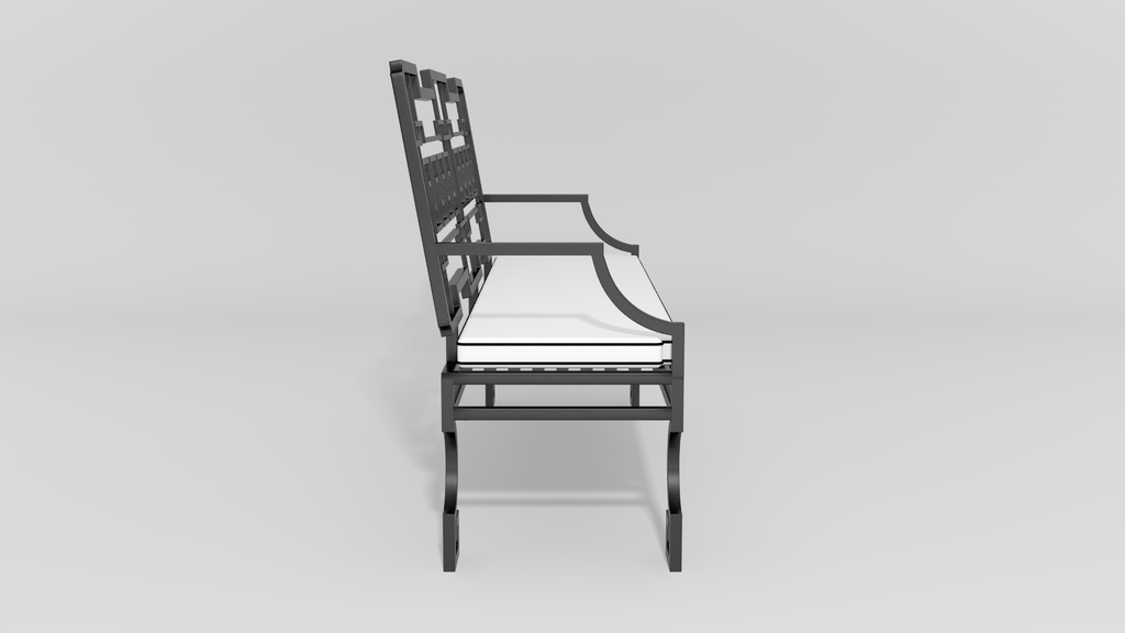 Greek Key Garden Bench