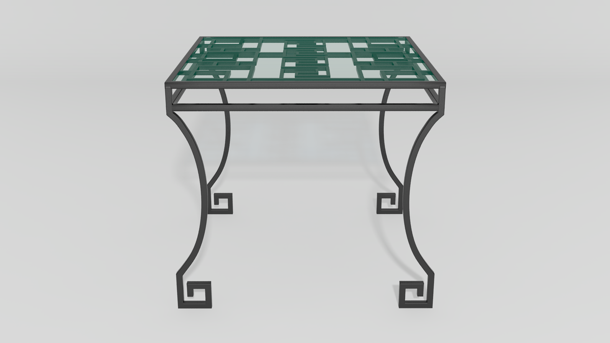 Greek Key Tea Table Base