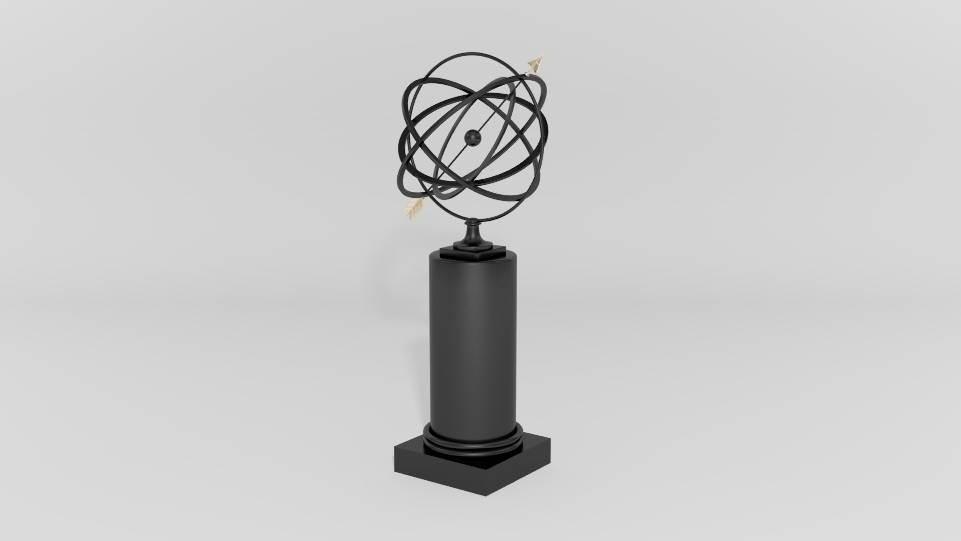 24" Garden Armillary Sphere with Pedestal Column