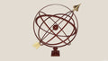 48" Statement Armillary Sphere with Fluted Base