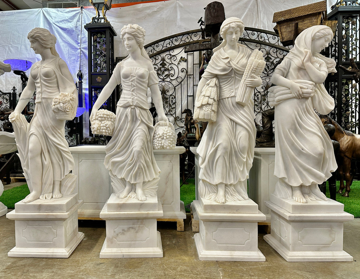 Marble Lady Four Seasons Sculpture Set – view 1