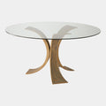 Lotus Dining Table - 48 Inch, Antique Gold