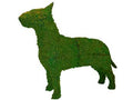 27 Inch Mossed Bull Terrier Garden Topiary Frame