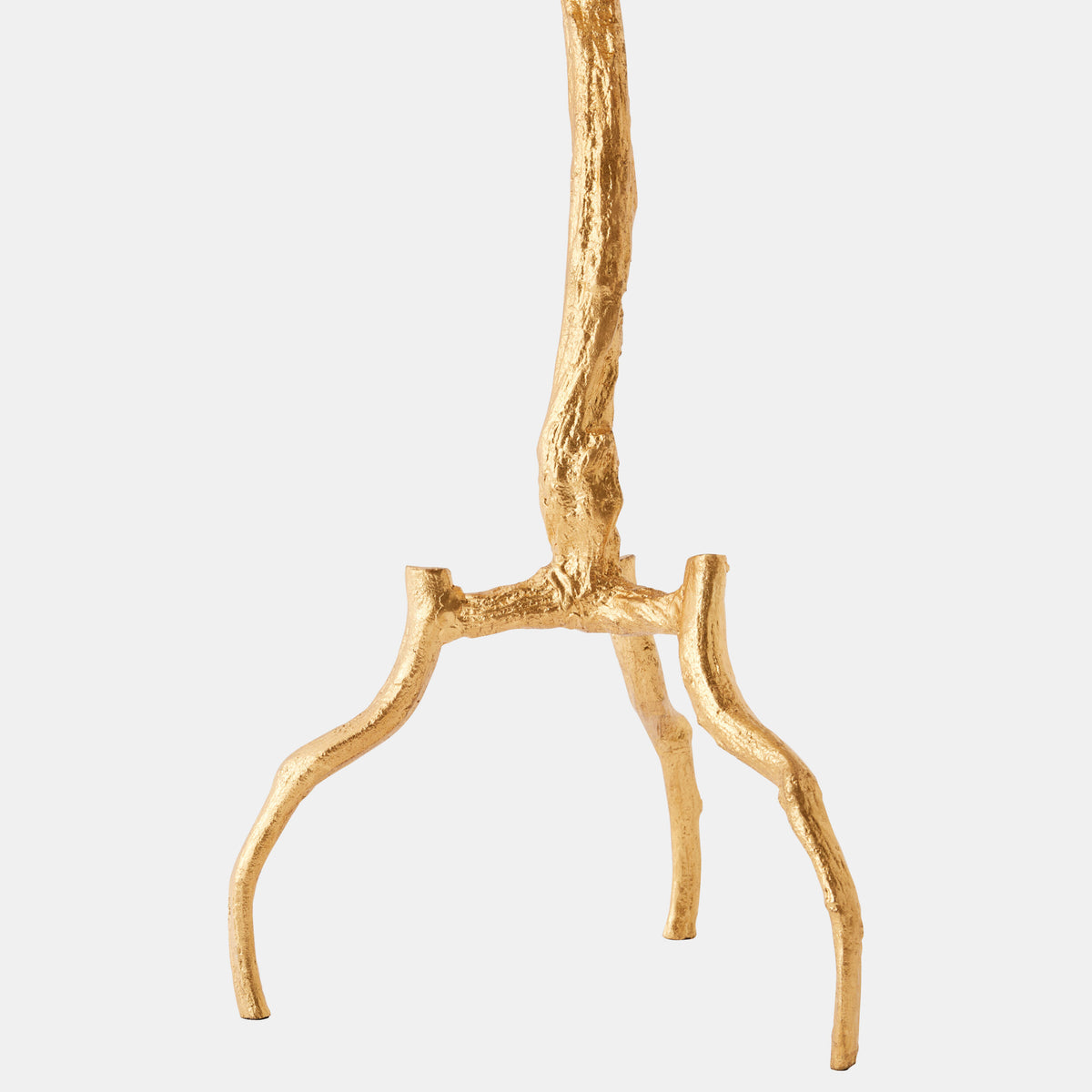 Three-Legged Twig Table - Gold Leaf