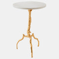 Three-Legged Twig Table - Gold Leaf