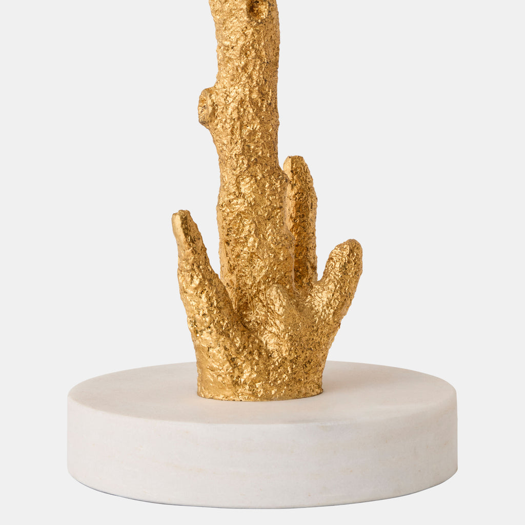Pillar Coral Table - Gold Leaf