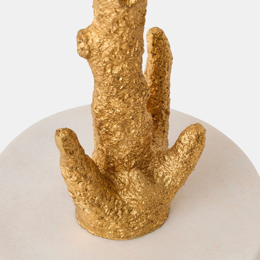 Pillar Coral Table - Gold Leaf