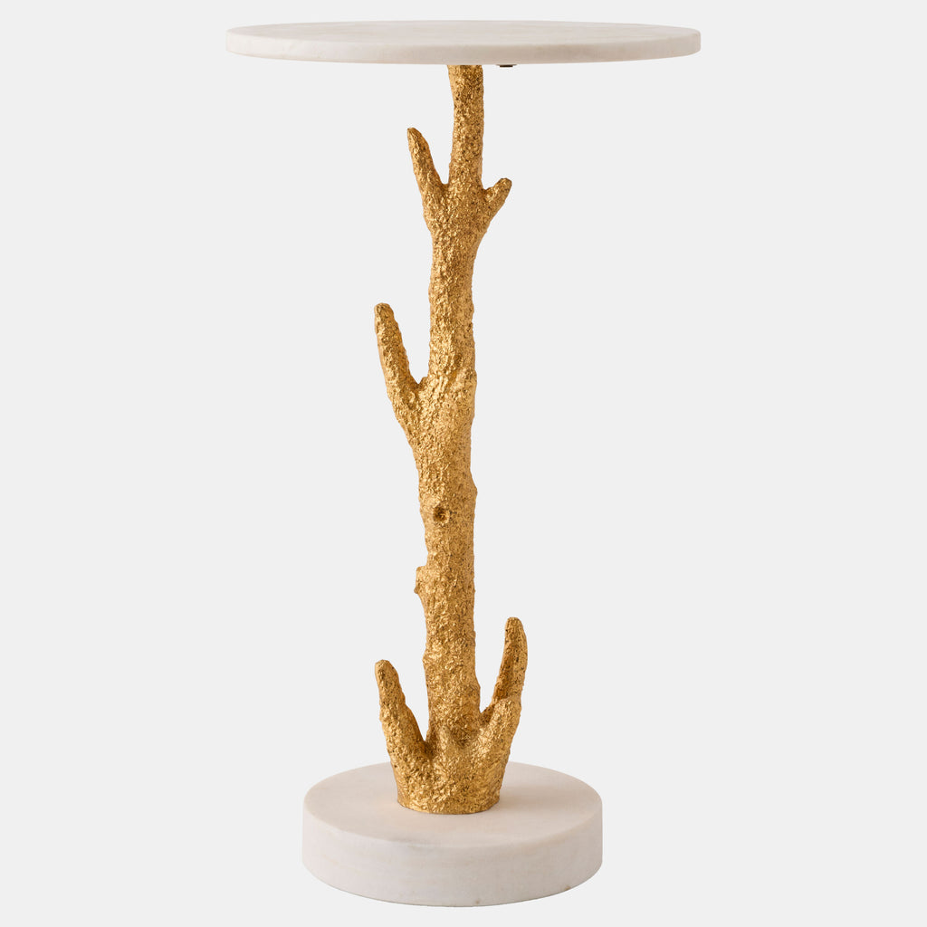 Pillar Coral Table - Gold Leaf