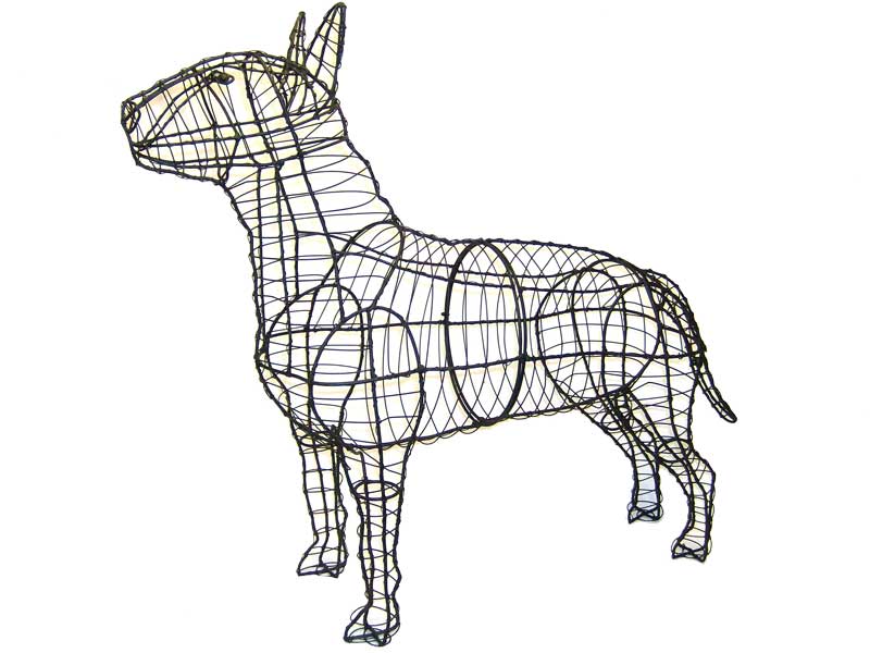 27 Inch Bull Terrier Garden Topiary Frame