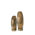 Contemporary Face Vase Table-top Bronze Statue Set – view 1