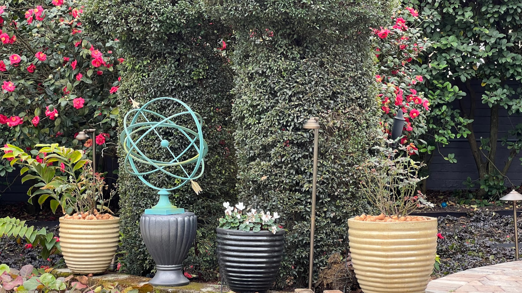 30" Natural Patina Armillary Sphere with Fluted Base (Limited Stock)