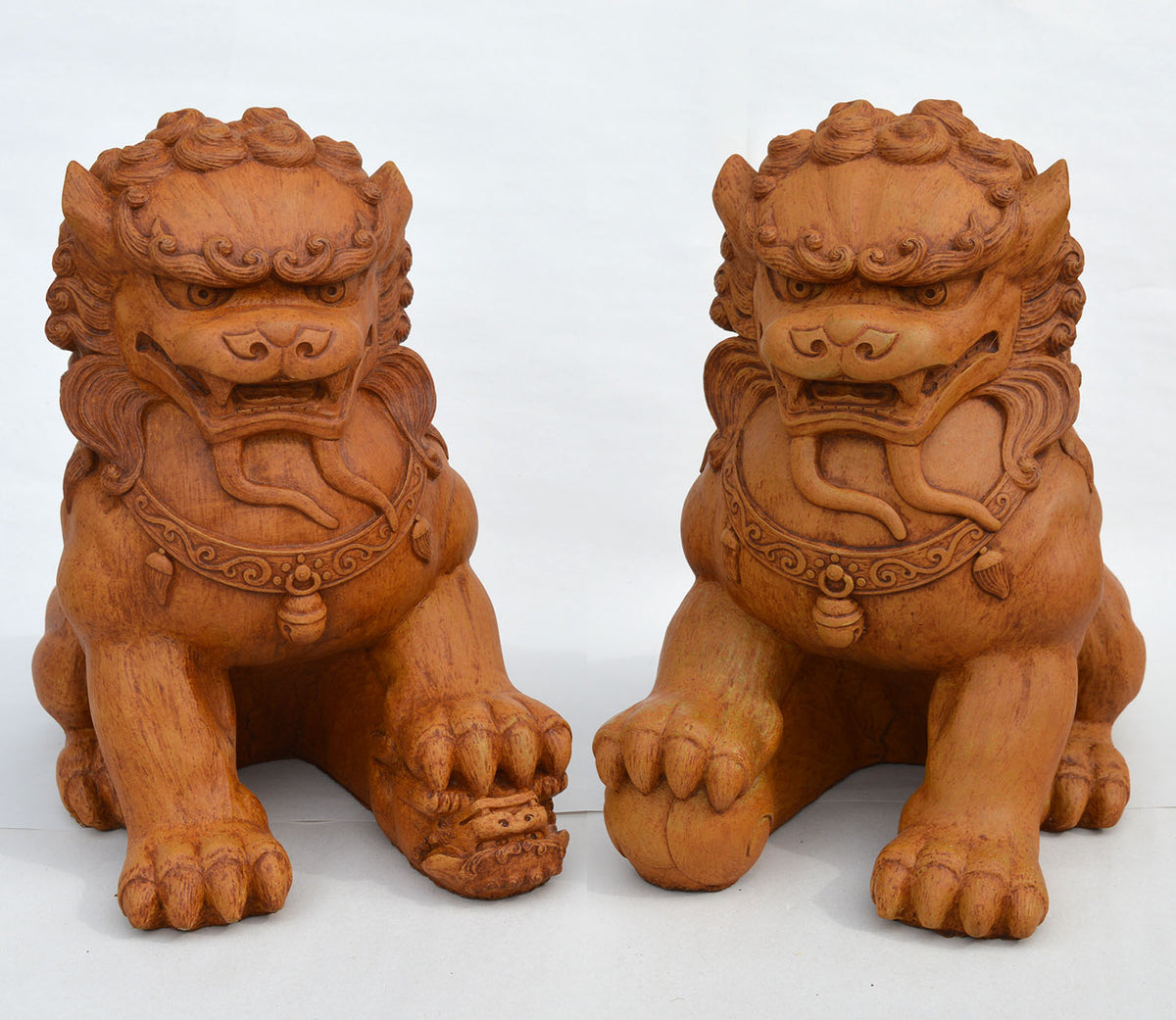 Fu Dog Pair, Terra Cotta