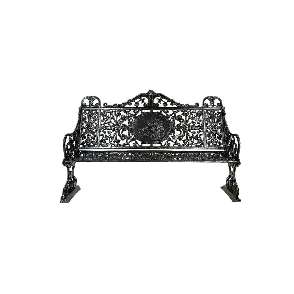 Ornamental Iron Garden Bench – view 1