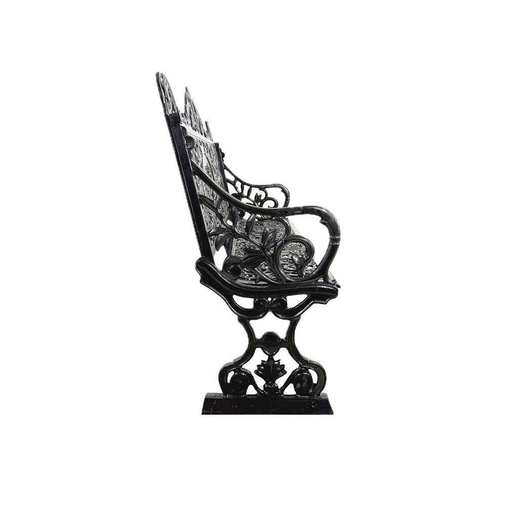 Ornamental Iron Garden Bench – view 2
