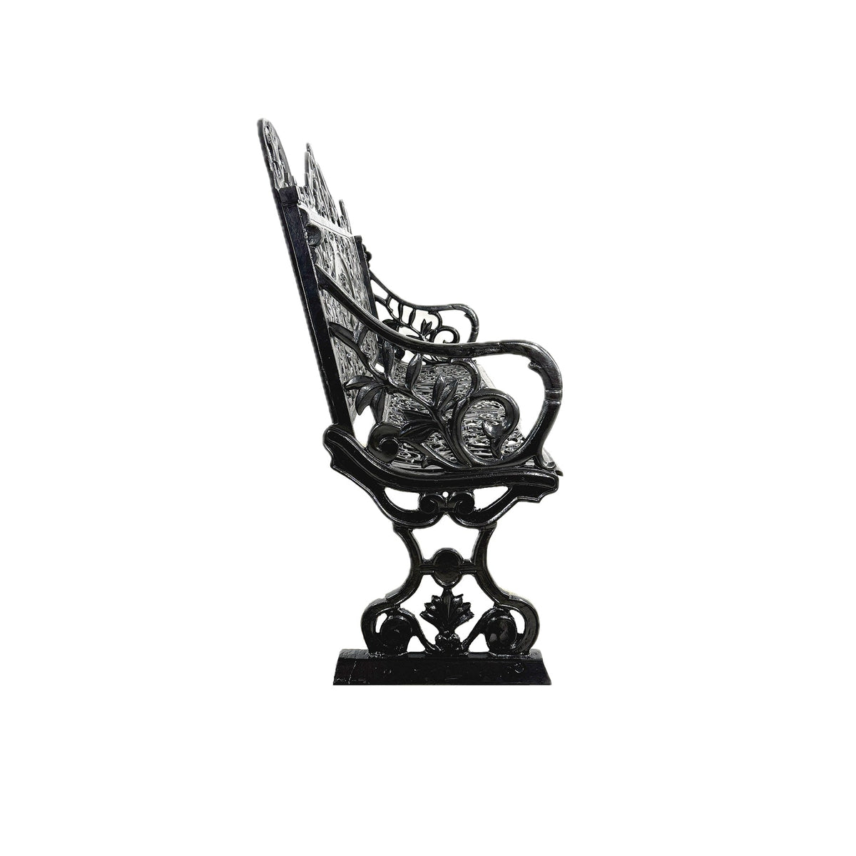Ornamental Iron Garden Bench – view 2