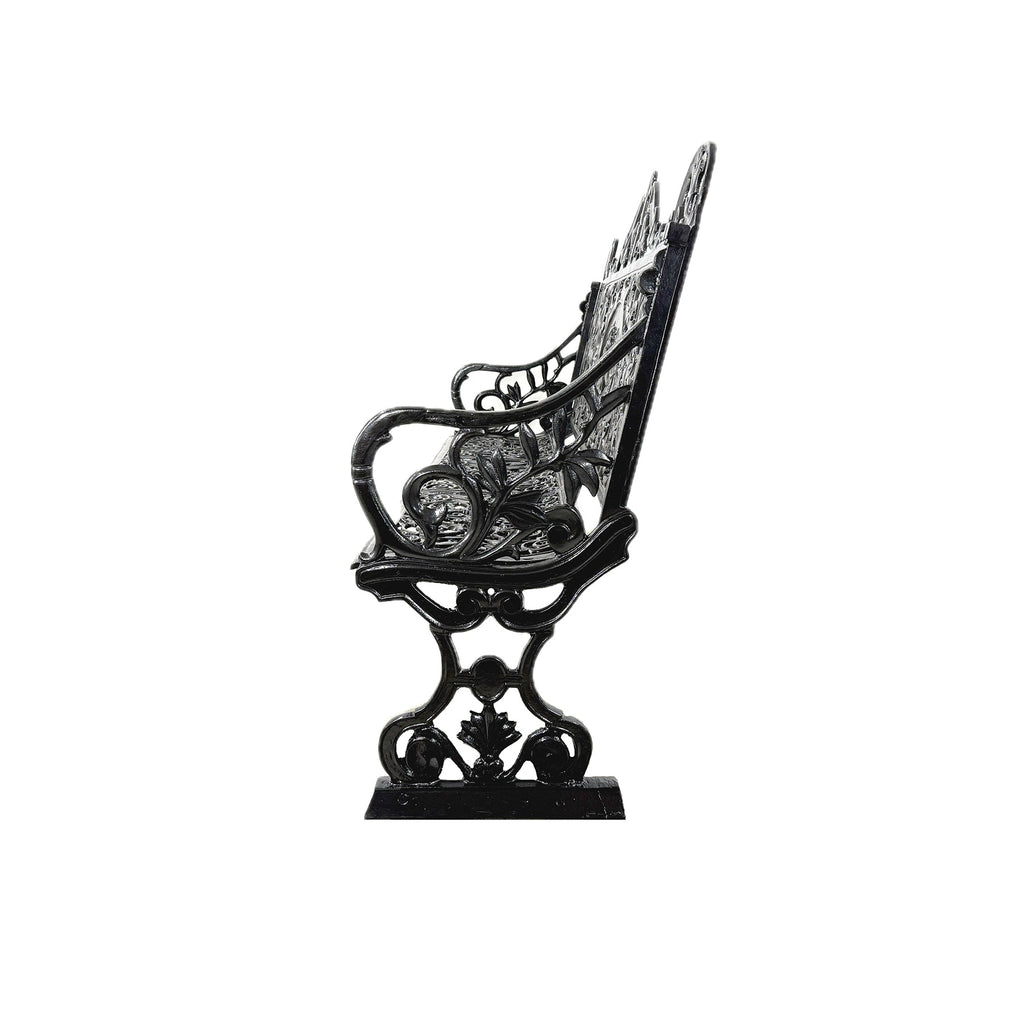 Ornamental Iron Garden Bench – view 4