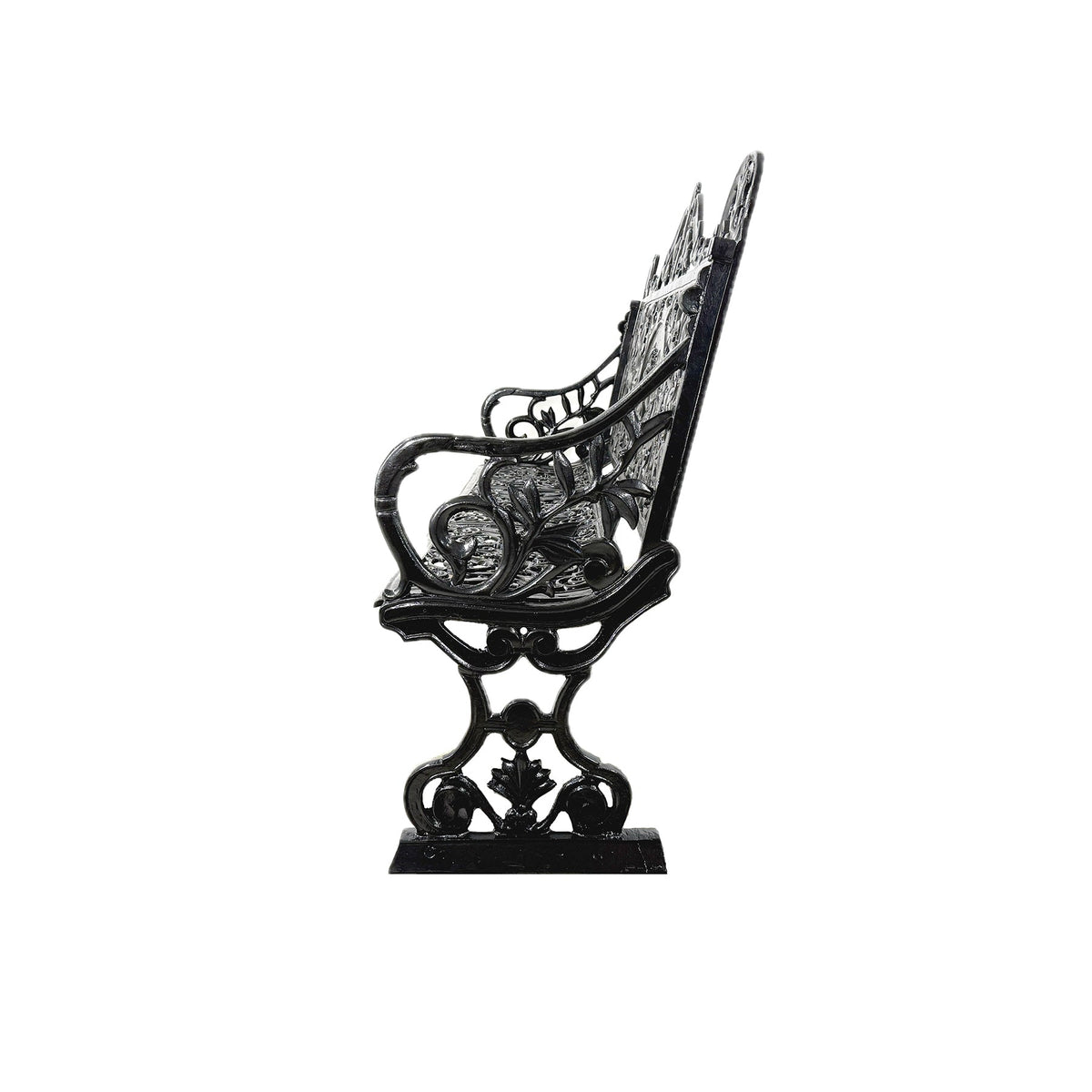 Ornamental Iron Garden Bench – view 4