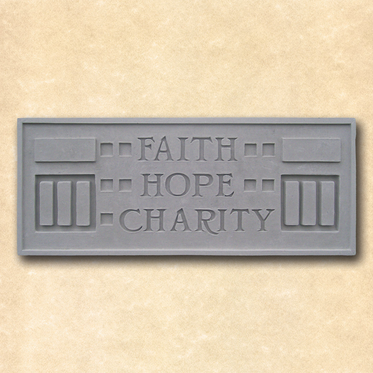 Frank Lloyd Wright Larkin Plaque: Faith, Hope, Charity