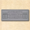 Frank Lloyd Wright Larkin Plaque: Integrity, Loyalty, Fidelity