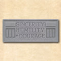 Frank Lloyd Wright Larkin Plaque: Sincerity, Humility, Courage