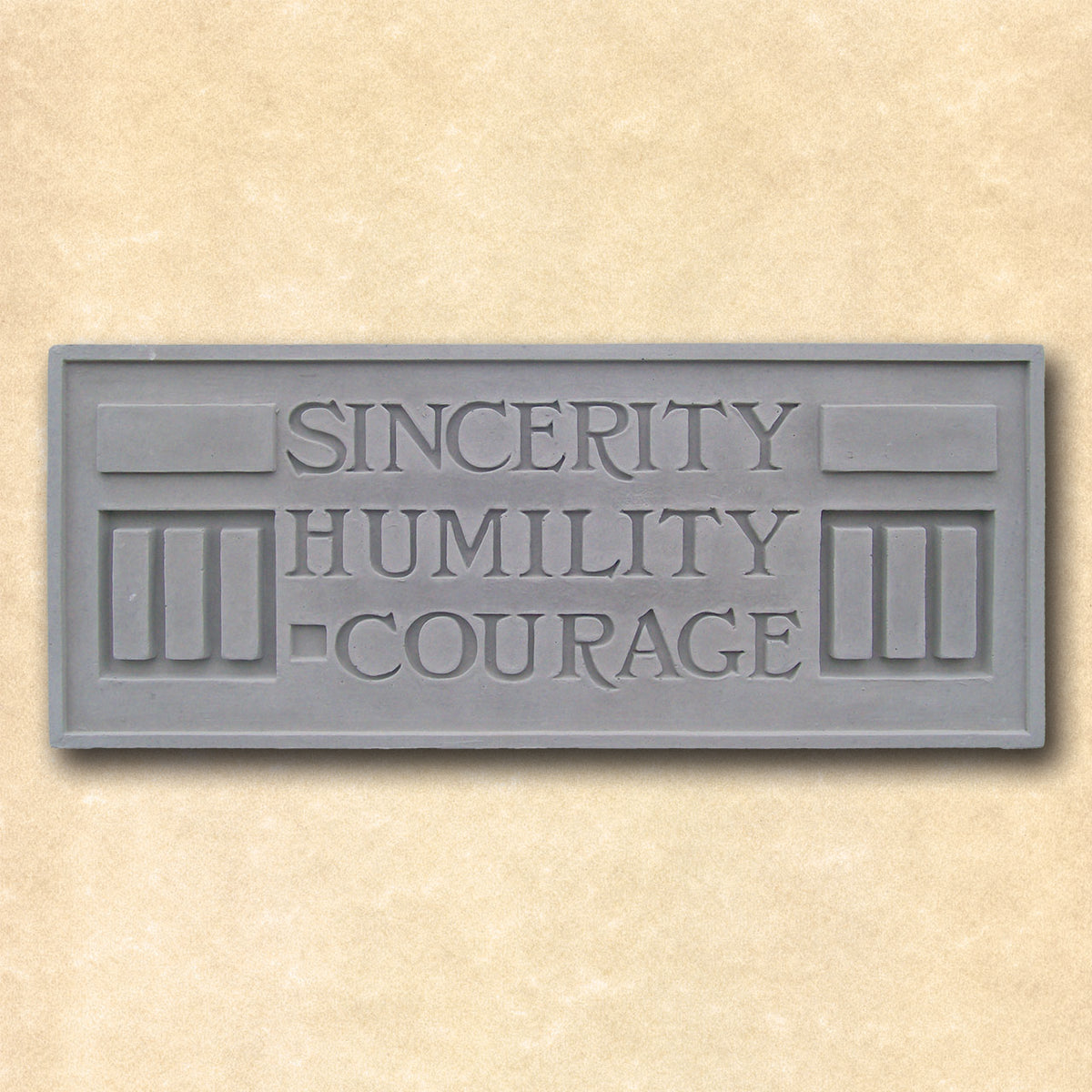 Frank Lloyd Wright Larkin Plaque: Sincerity, Humility, Courage