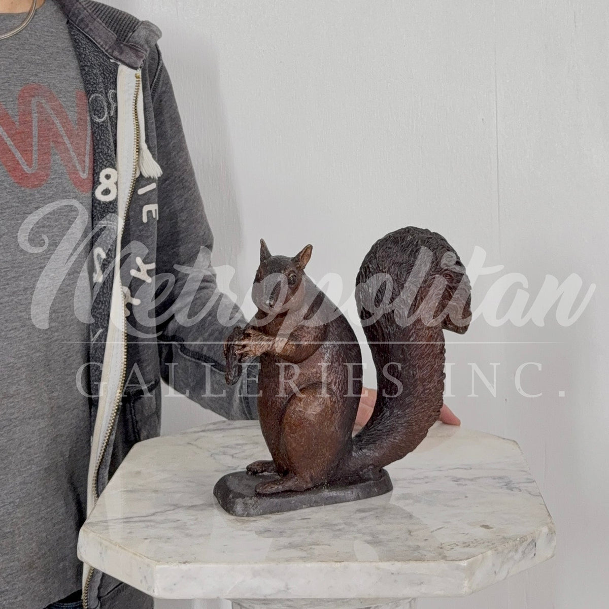 Small Squirrel Table-top Bronze Statue – view 5