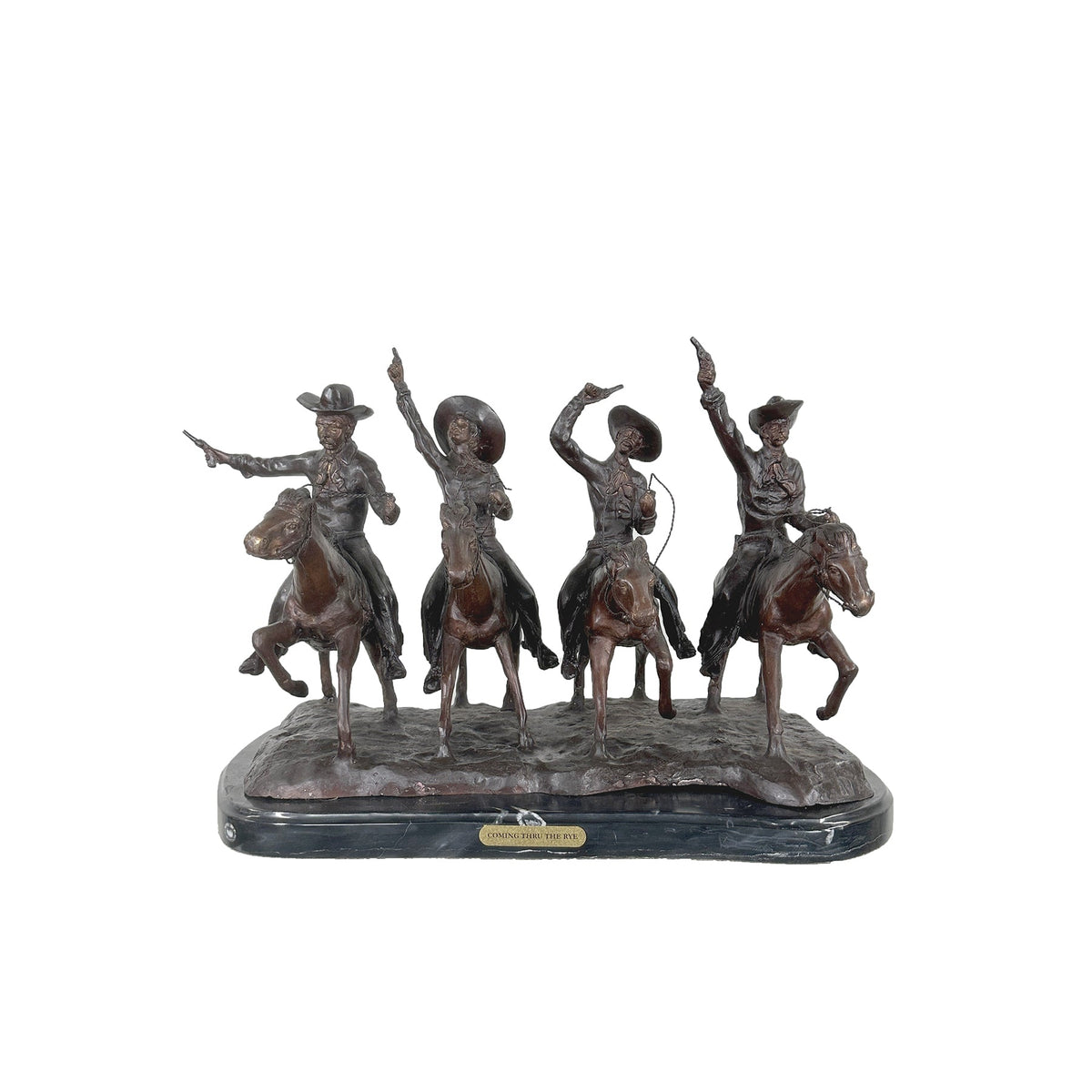 Coming Through the Rye Table-Top Bronze Statue – view 1