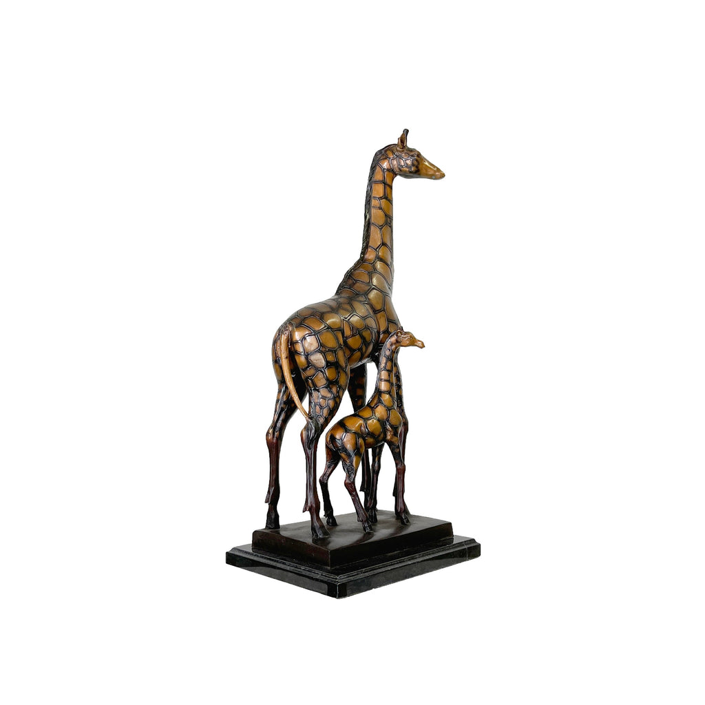 Giraffe & Calf Table-top Bronze Statue – view 4