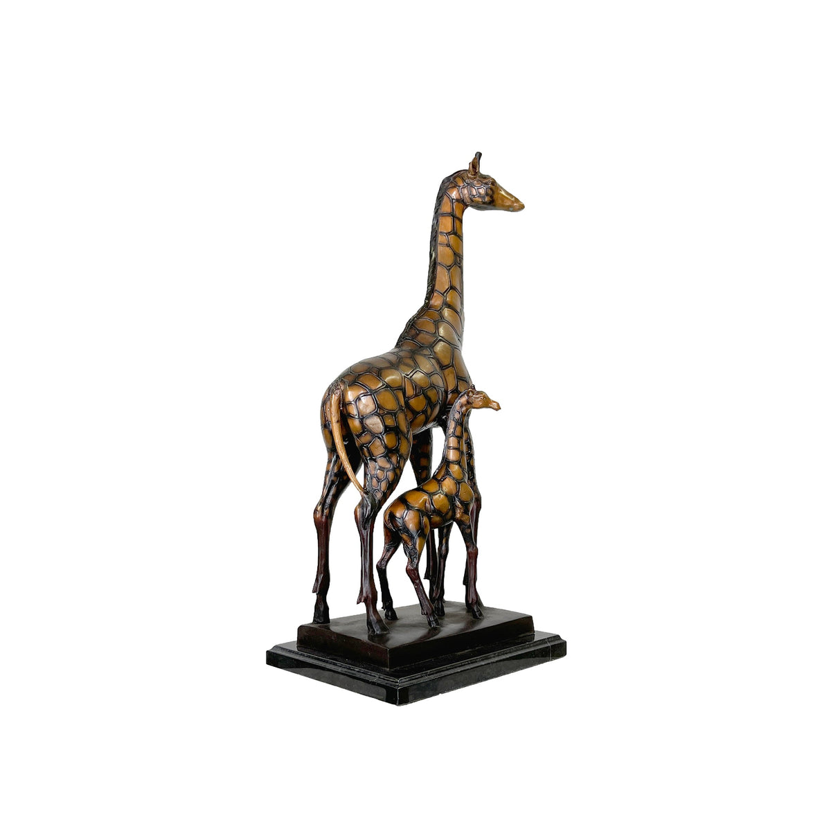 Giraffe & Calf Table-top Bronze Statue – view 4