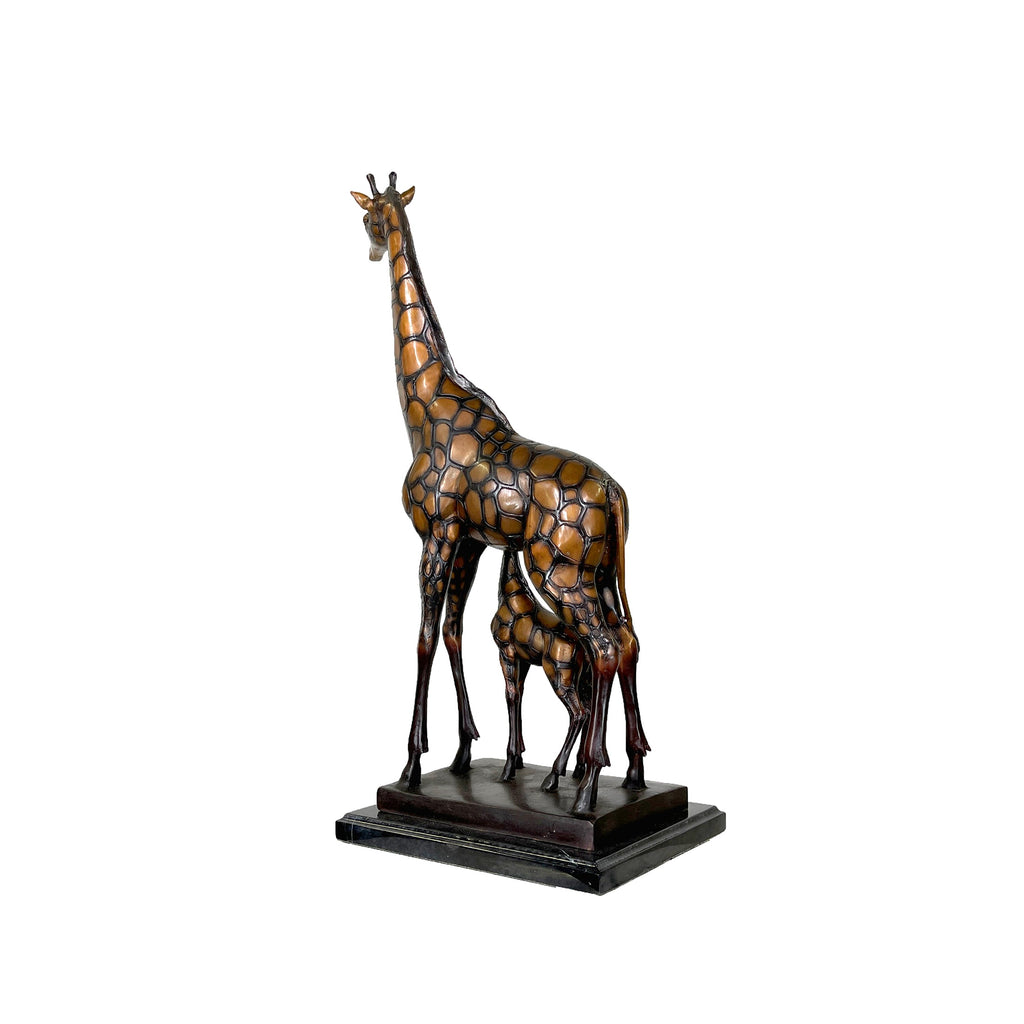 Giraffe & Calf Table-top Bronze Statue – view 3