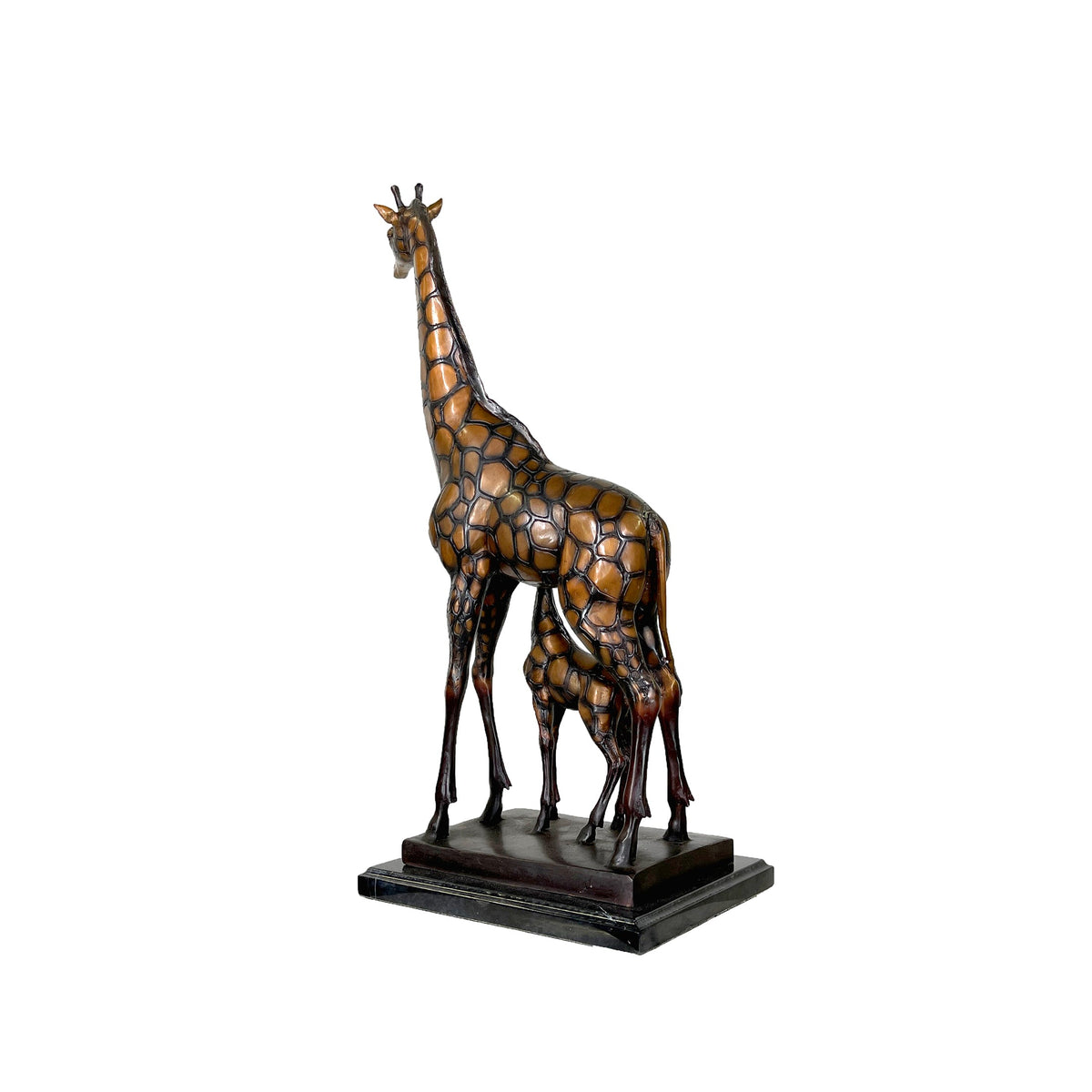 Giraffe & Calf Table-top Bronze Statue – view 3