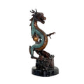 Dragon holding Ball Table-top Bronze Statue – view 1