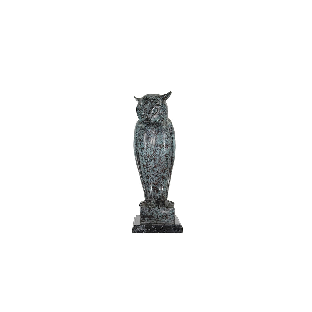Contemporary Owl Table-top Bronze Statue – view 1