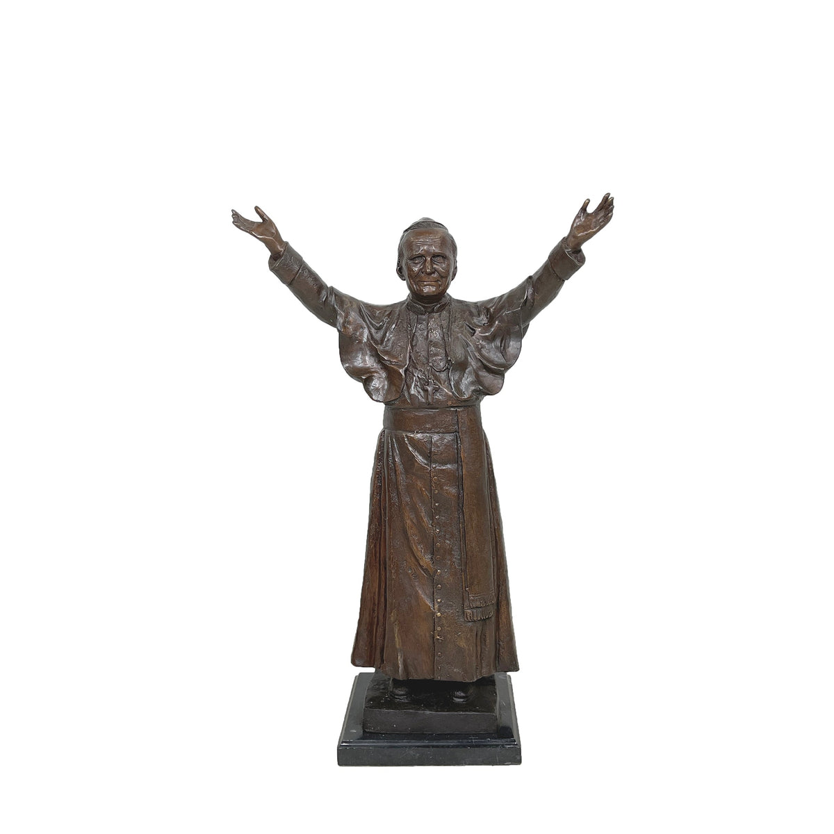 Pope John Paul II Table-top Bronze Statue – view 1
