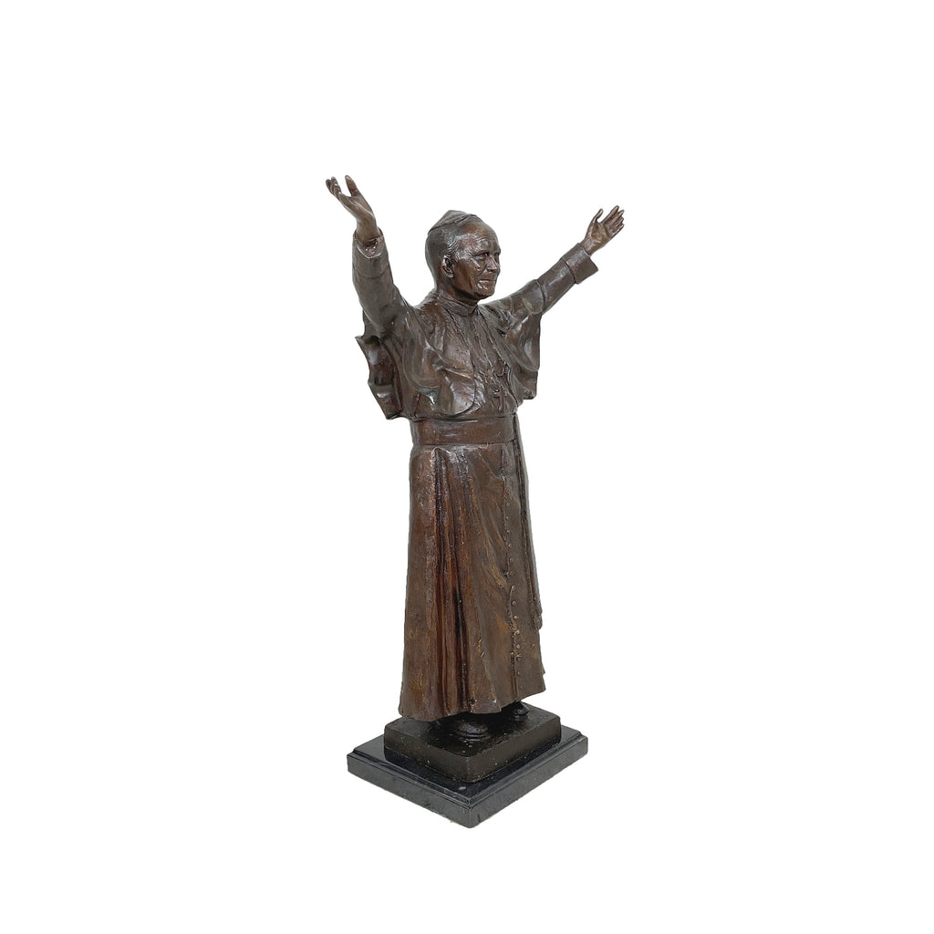 Pope John Paul II Table-top Bronze Statue – view 2