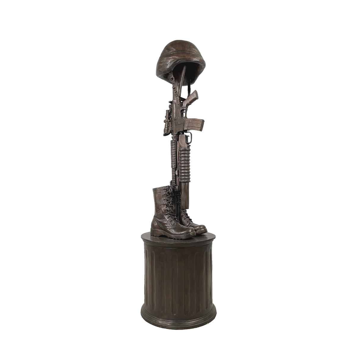 Fallen Soldier War Memorial Bronze Statue – view 1