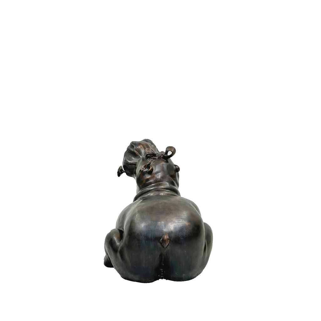 Bronze 'Princess Bella' Hippopotamus Fountain Sculpture – view 4