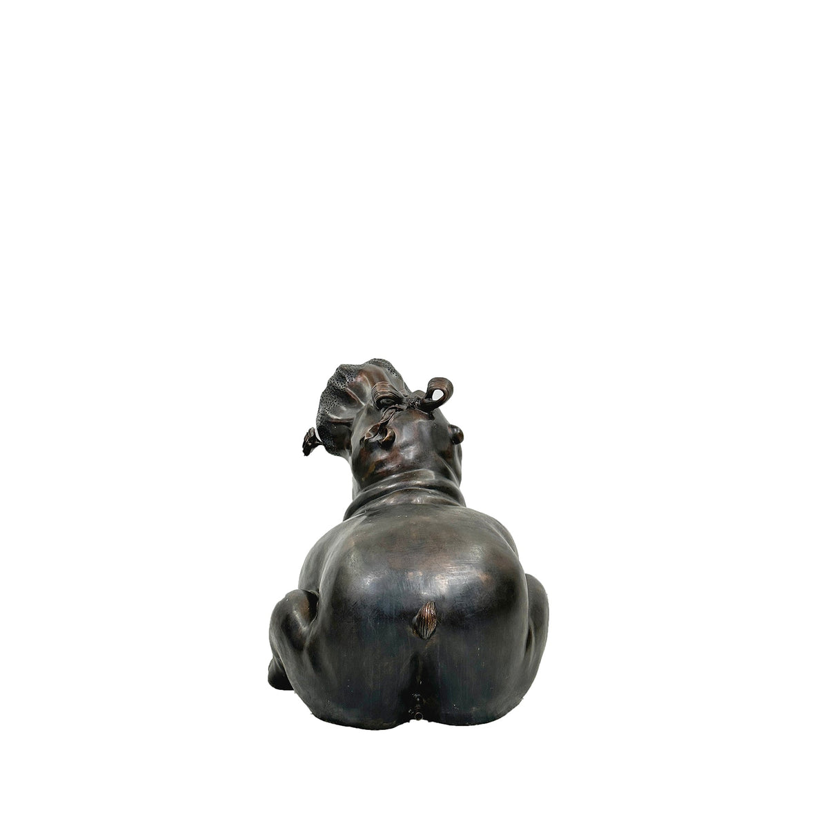Bronze 'Princess Bella' Hippopotamus Fountain Sculpture – view 4