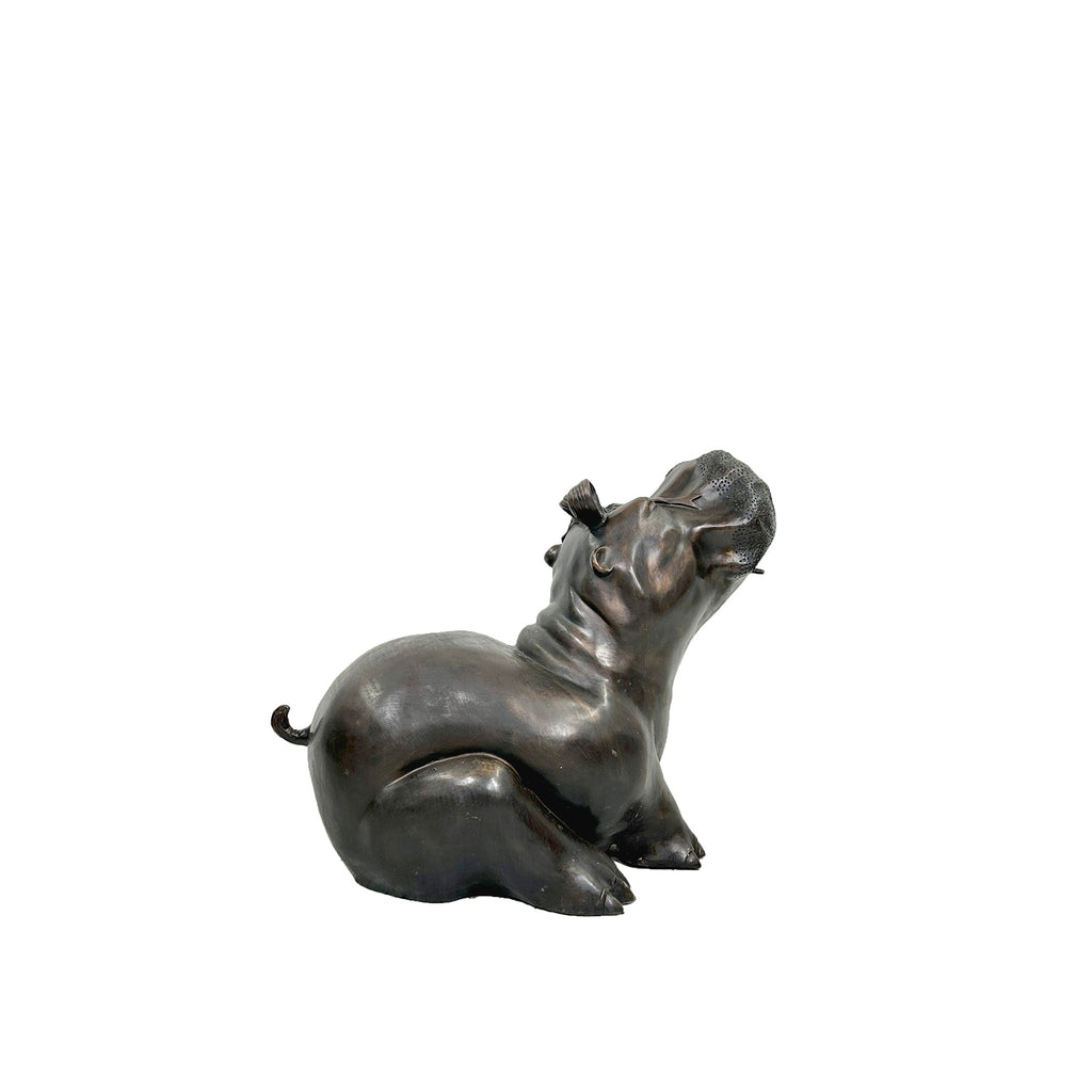 Bronze 'Princess Bella' Hippopotamus Fountain Sculpture – view 2