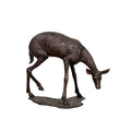 Fawn Grazing Bronze Sculpture – view 1