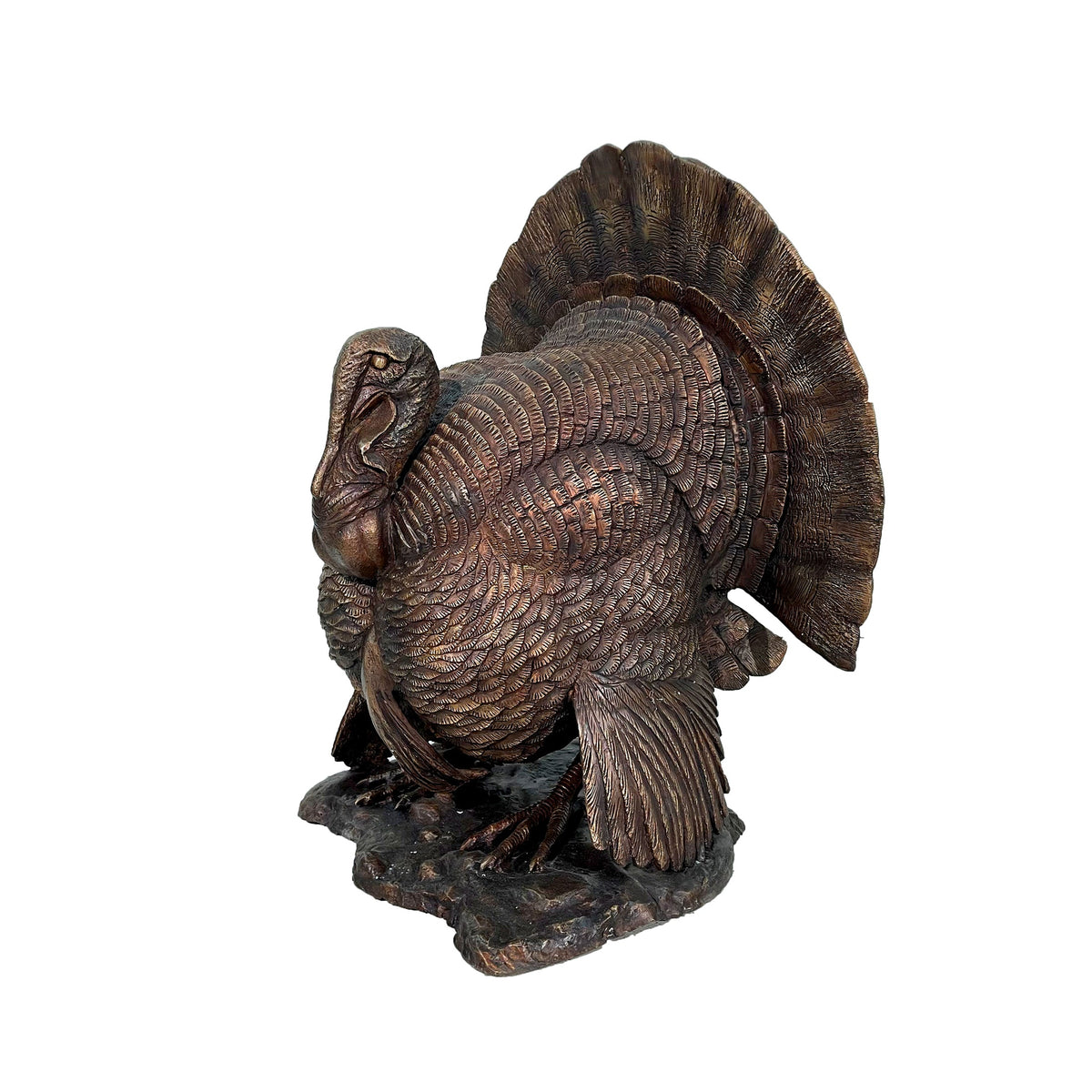 Male Turkey Bronze Statue – view 1