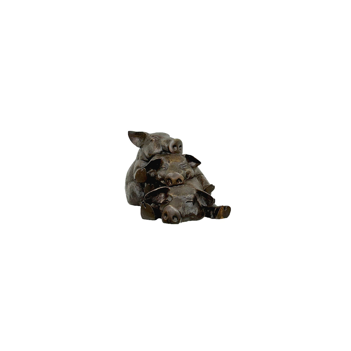 Pile of Piglets Bronze Table-top Statue – view 1