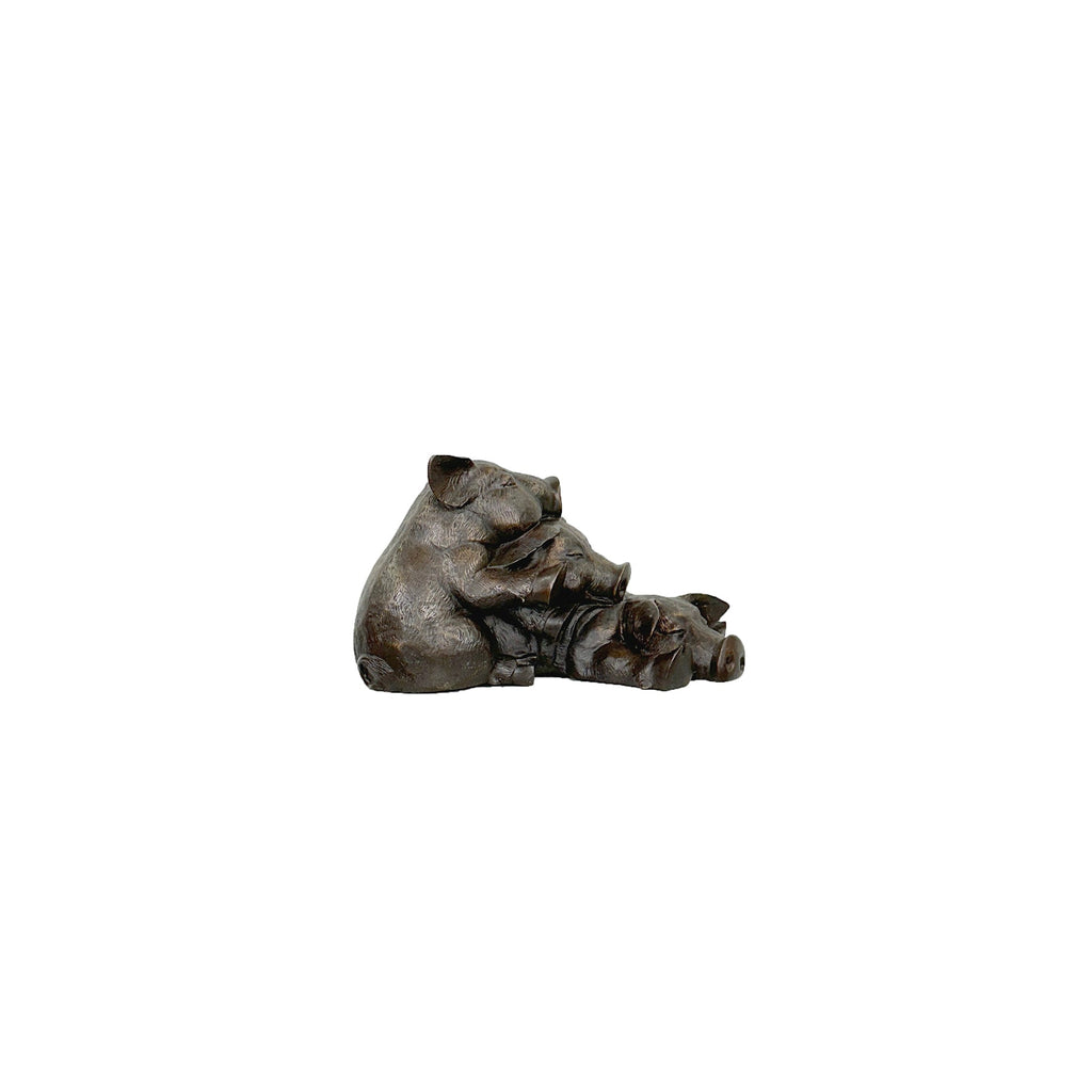 Pile of Piglets Bronze Table-top Statue – view 2