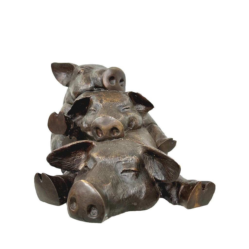 Pile of Piglets Bronze Table-top Statue – view 5