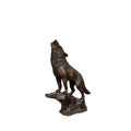 Howling Wolf Table-top Bronze Statue – view 1