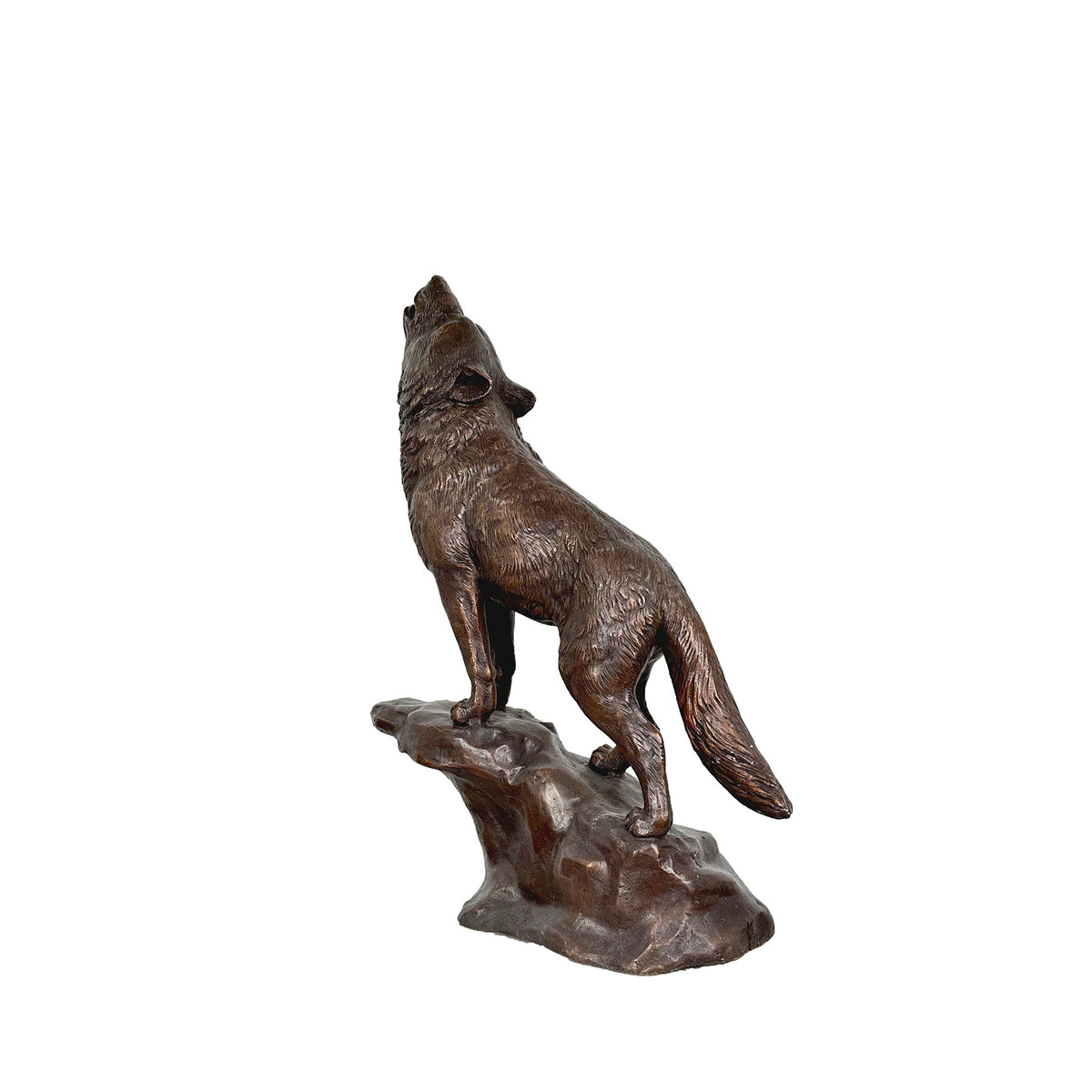 Howling Wolf Table-top Bronze Statue – view 4