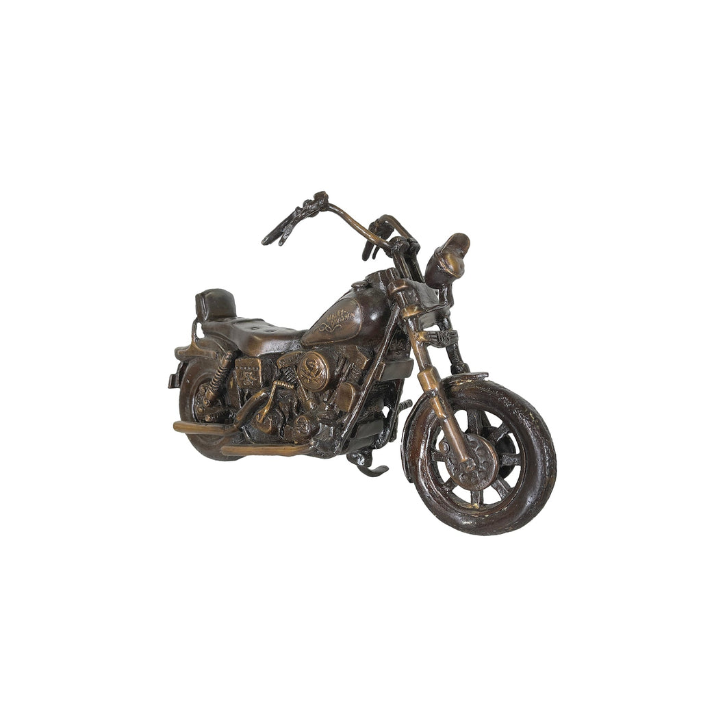 Motorcycle Table-top Bronze Statue – view 2