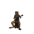 Frog Playing Guitar Bronze Sculpture – view 1