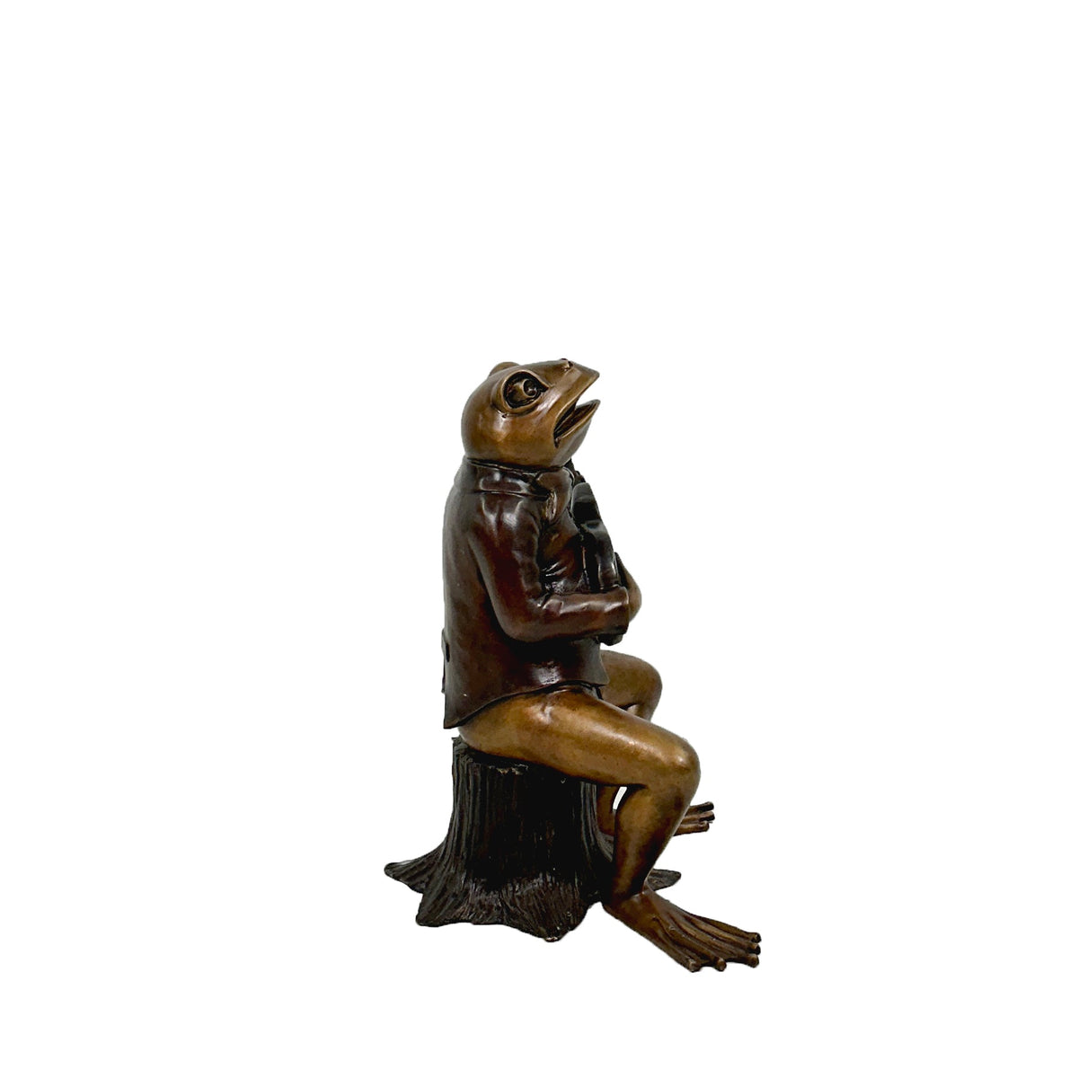 Frog Playing Guitar Bronze Sculpture – view 2
