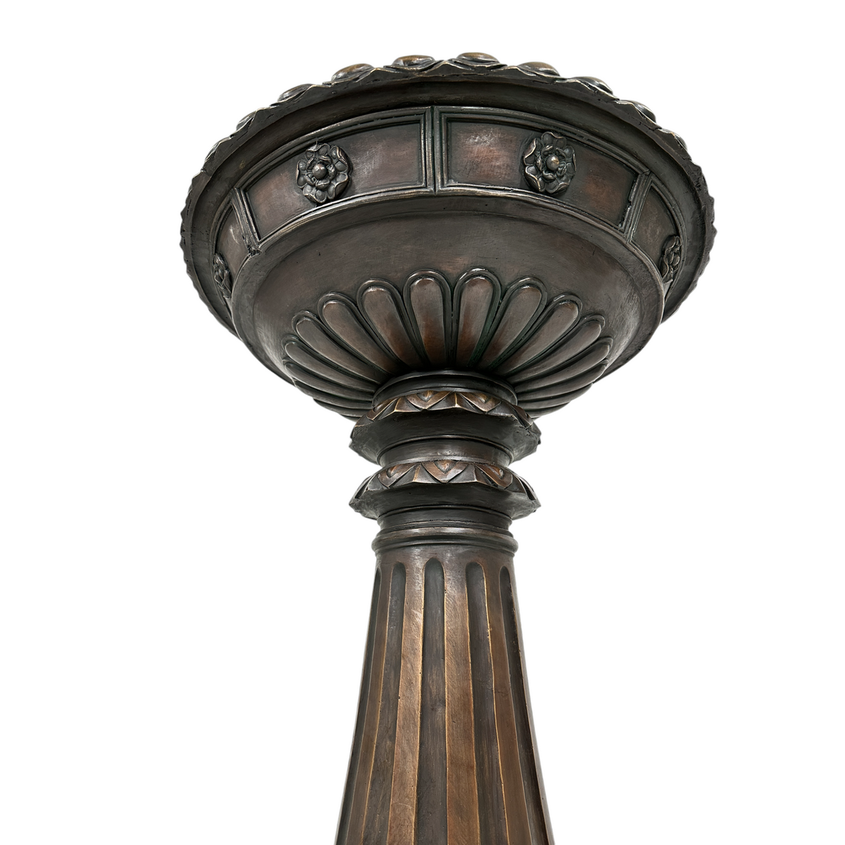 Bronze Birdbath Bowl on Pedestal – view 3